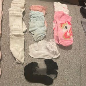 Little Girl Socks & Tights - sizes infant to toddler